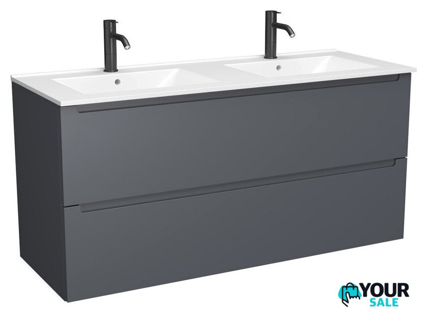  ЗОВ Тумба с умывальником Дион 120 D120LAFM7015MKV5-OL120 (графит матовый) - Изображение №1 — Интернет-магазин Your Sale