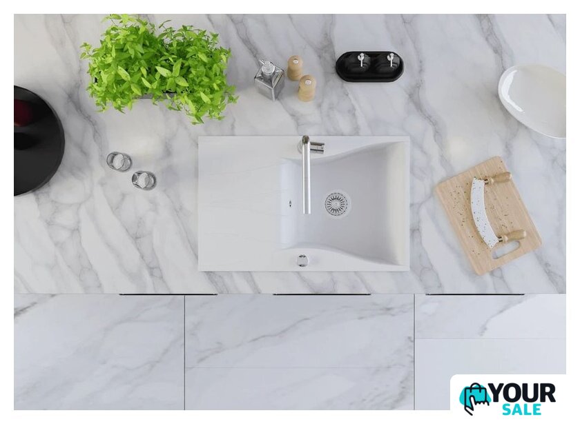 Кухонная мойка Kernau KGS O 6078 1B1D Pure White - Изображение №6 — Интернет-магазин Your Sale