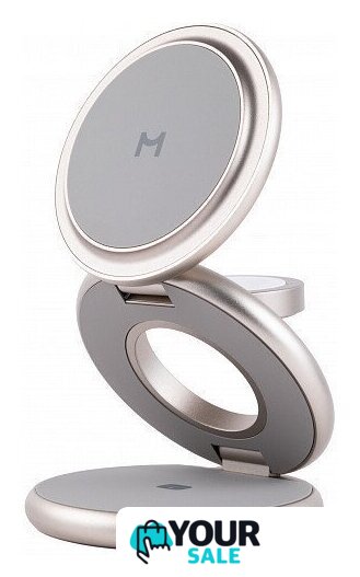 Беспроводное зарядное Magssory Disc Signature Edition 3 в 1 для Samsung WCH053 (титановый) - Изображение №1 — Интернет-магазин Your Sale