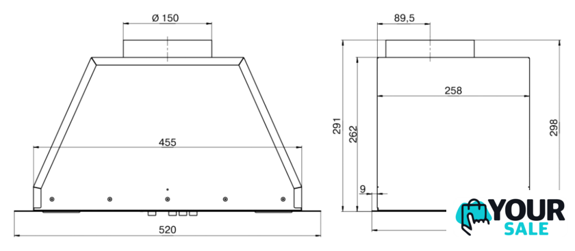 Кухонная вытяжка Elikor Врезной блок Flat 52П-650-К3Д (белый) (939386) - Изображение №2 — Интернет-магазин Your Sale