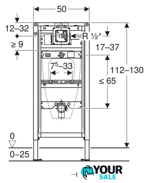 Инсталляция для писсуара Geberit Duofix 111.616.00.2 - Изображение №3 — Интернет-магазин Your Sale