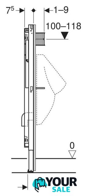 Инсталляция для писсуара Geberit Duofix 111.616.00.2 - Изображение №4 — Интернет-магазин Your Sale