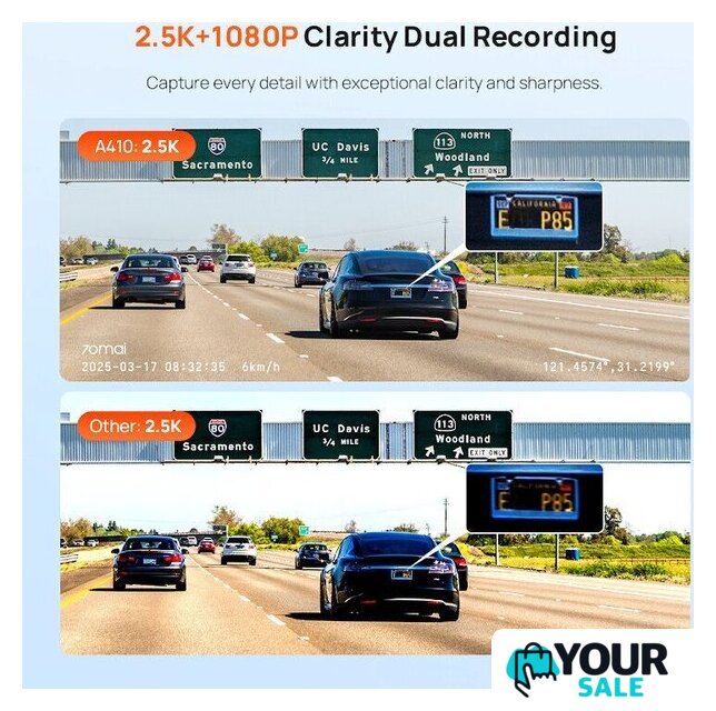 Видеорегистратор 70mai Dash Cam A410-1 (международная версия) - Изображение №2 — Интернет-магазин Your Sale