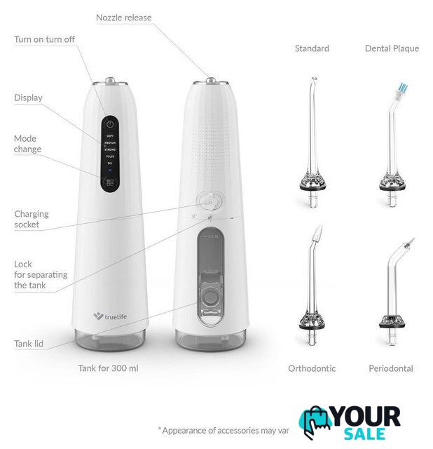 Ирригатор  TrueLife AquaFloss Compact C200 (белый) - Изображение №7 — Интернет-магазин Your Sale