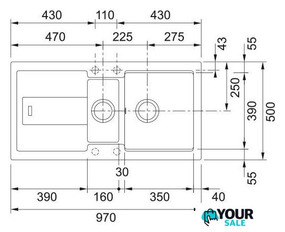 Кухонная мойка Franke Bellini BLG 651-97 114.0700.131 (оникс) - Изображение №2 — Интернет-магазин Your Sale