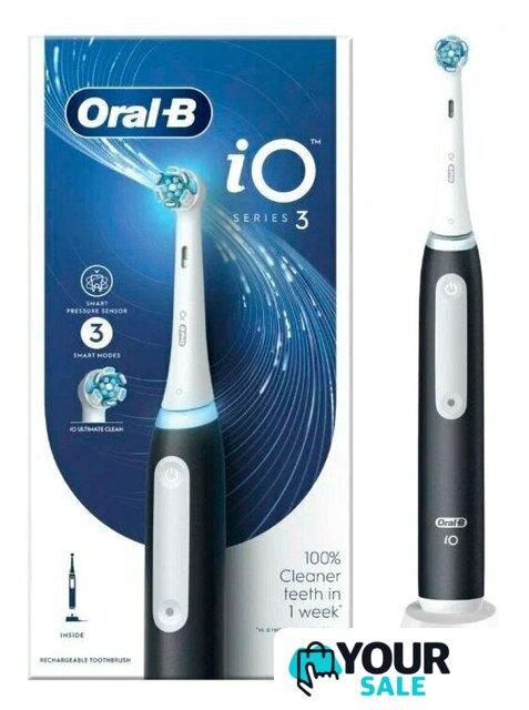 Электрическая зубная щетка Oral-B iO 3 iOG3.1A6.0 (черный) - Изображение №1 — Интернет-магазин Your Sale