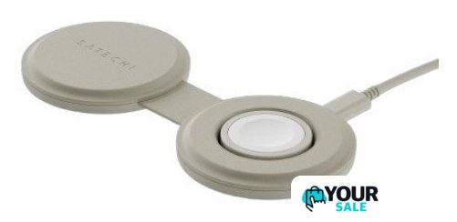 Беспроводное зарядное Satechi OntheGo 2-in-1 Charger ST-QTG21W (бежевый) - Изображение №1 — Интернет-магазин Your Sale