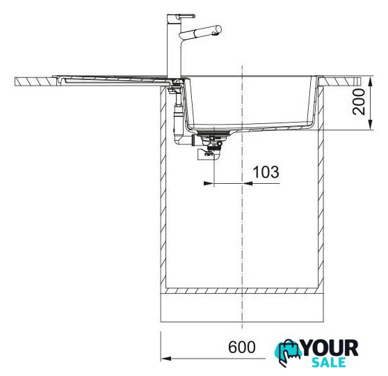 Кухонная мойка Franke Centro CNG 611-100 XL 114.0757.427 (оникс) - Изображение №3 — Интернет-магазин Your Sale