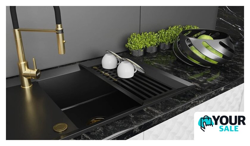 Кухонная мойка Kernau KGS Y 6078 1B1D Deep Black - Изображение №8 — Интернет-магазин Your Sale