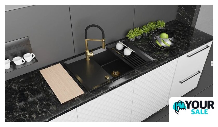 Кухонная мойка Kernau KGS Y 6078 1B1D Deep Black - Изображение №7 — Интернет-магазин Your Sale