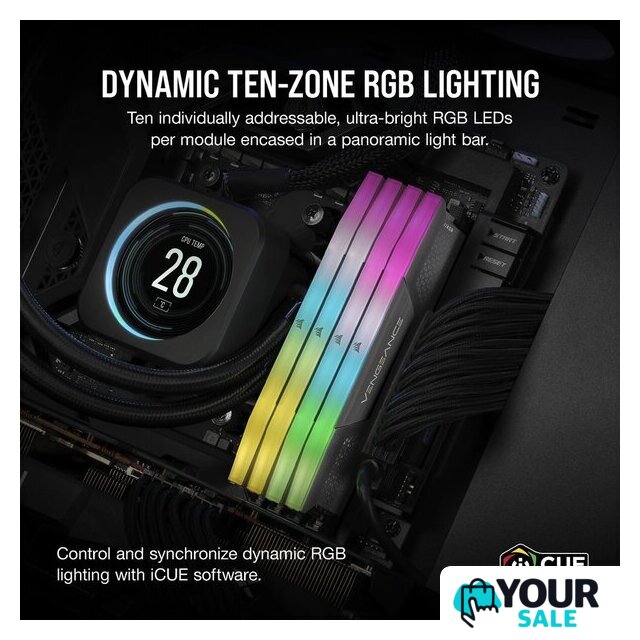 Оперативная память Corsair Vengeance RGB 2x16ГБ DDR5 5200 МГц CMH32GX5M2B5200Z40K - Изображение №4 — Интернет-магазин Your Sale