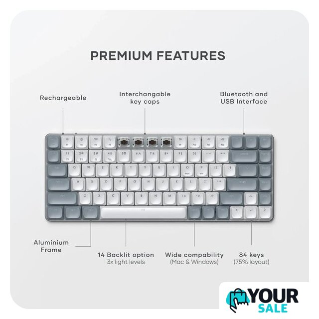 Клавиатура Satechi SM1 Slim (светло-серый) - Изображение №3 — Интернет-магазин Your Sale