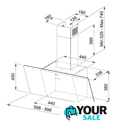 Кухонная вытяжка Franke FPJ 615 V BK A (110.0361.890) - Изображение №4 — Интернет-магазин Your Sale