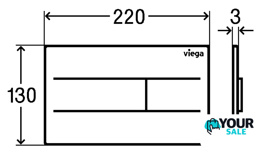 Панель смыва Viega Visign for More 201 8621.1 (антрацит) 773 519 - Изображение №4 — Интернет-магазин Your Sale