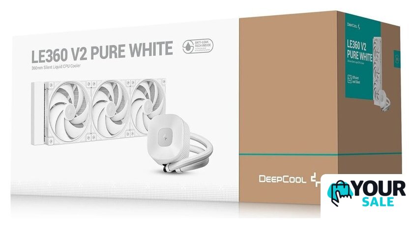 Система жидкостного охлаждения для процессора DeepCool LE360 V2 Pure White R-LE360PURE-WHLNMD-G-1 - Изображение №6 — Интернет-магазин Your Sale
