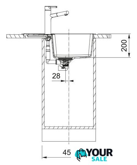 Кухонная мойка Franke Centro CNG 611-62 114.0757.388 (черный матовый) - Изображение №5 — Интернет-магазин Your Sale