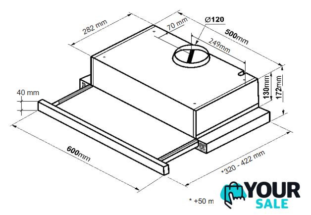 Кухонная вытяжка Korting KHP 6617 GN - Изображение №2 — Интернет-магазин Your Sale