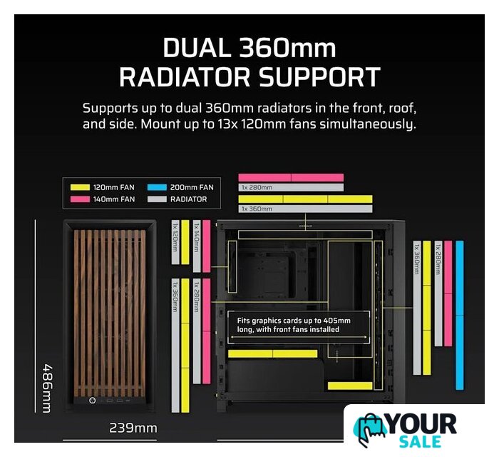 Корпус Corsair Frame 4000D Wood RS CC-9011340-WW - Изображение №8 — Интернет-магазин Your Sale