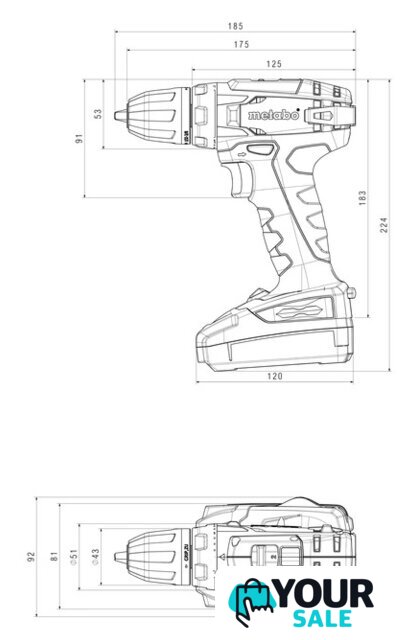 Дрель-шуруповерт Metabo BS 14.4 602206550 (с 2-мя АКБ, кейс) - Изображение №2 — Интернет-магазин Your Sale