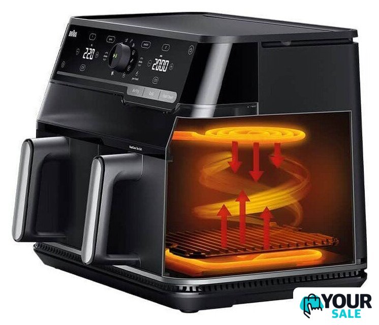 Аэрогриль (аэрофритюрница) Braun TwinCook 5 TD5073IBK - Изображение №2 — Интернет-магазин Your Sale