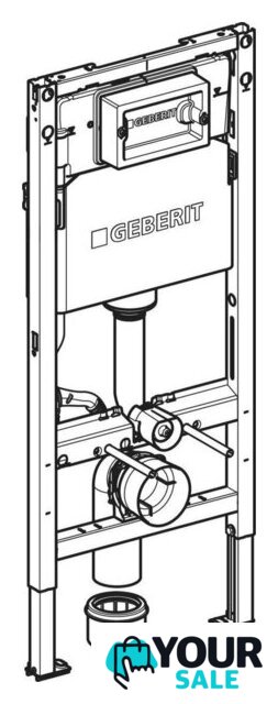 Инсталляция для унитаза Geberit Duofix H112 111.153.00.3 - Изображение №2 — Интернет-магазин Your Sale