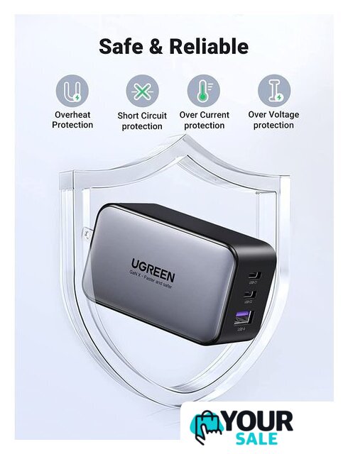 Сетевое зарядное Ugreen CD244 10335 (черный) - Изображение №7 — Интернет-магазин Your Sale