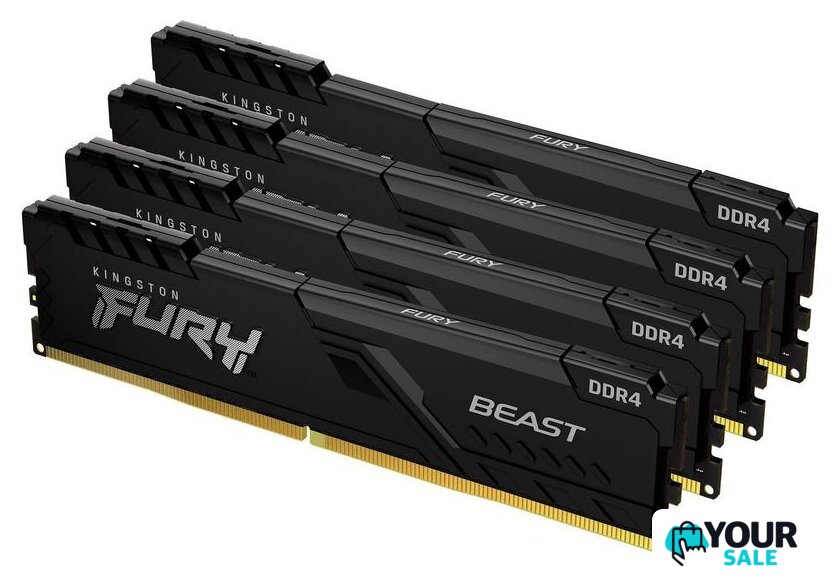 Оперативная память Kingston FURY Beast 4x8GB DDR4 PC4-28800 KF436C17BBK4/32 - Изображение №1 — Интернет-магазин Your Sale