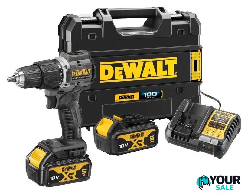 Ударная дрель-шуруповерт DeWalt DCD100P2T (с 2-мя АКБ, кейс) - Изображение №1 — Интернет-магазин Your Sale