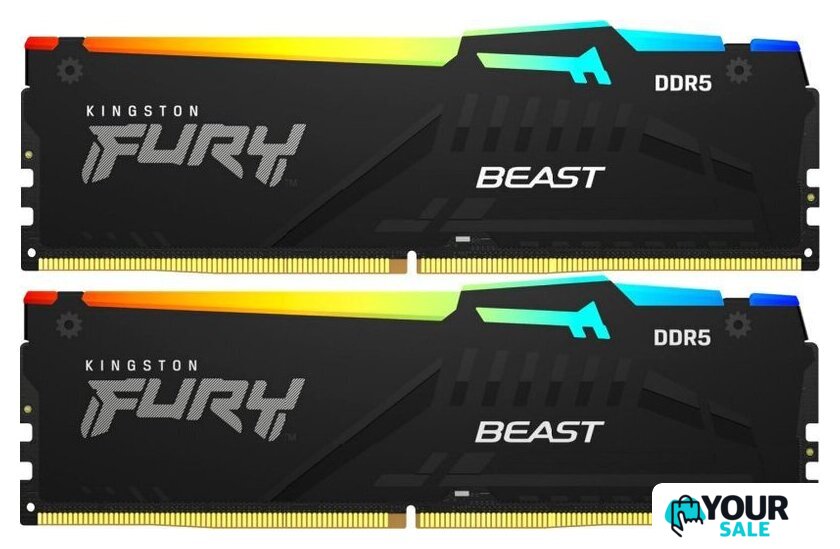 Оперативная память Kingston FURY Beast RGB 2x32ГБ DDR5 6000 МГц KF560C36BBE2AK2-64 - Изображение №1 — Интернет-магазин Your Sale