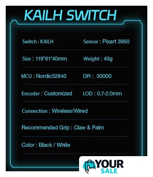 Игровая мышь Scyrox V6 Kailh Optical (белый) - Изображение №6 — Интернет-магазин Your Sale