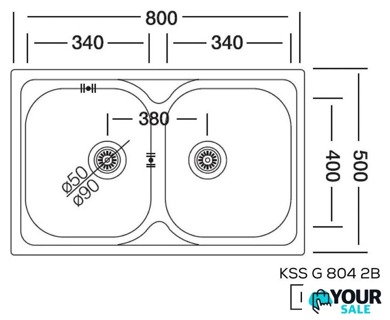 Кухонная мойка Kernau KSS G 804 2B Silver - Изображение №2 — Интернет-магазин Your Sale