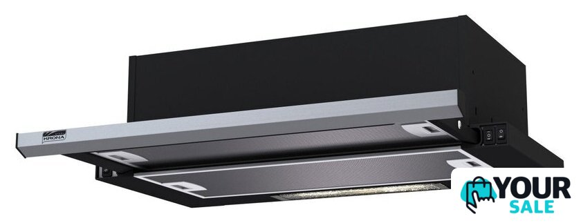 Кухонная вытяжка Krona Kamilla Slim 600 Black/inox (1 мотор) [00021300] - Изображение №1 — Интернет-магазин Your Sale