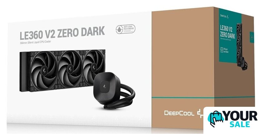 Система жидкостного охлаждения для процессора DeepCool LE360 V2 Zero Dark R-LE360ZERO-BKLNMD-G-1 - Изображение №4 — Интернет-магазин Your Sale