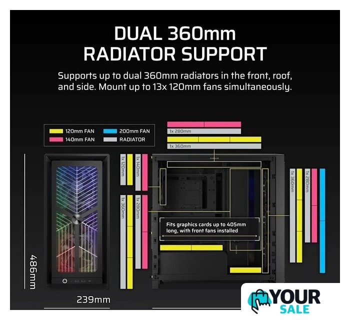 Корпус Corsair Frame 4000X RS CC-9011302-WW - Изображение №9 — Интернет-магазин Your Sale