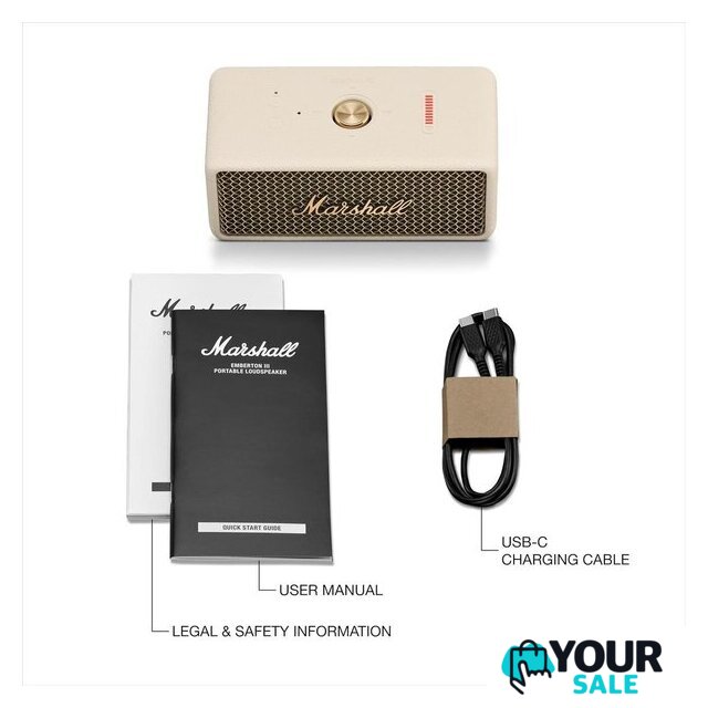 Беспроводная колонка Marshall Emberton III (бежевый) - Изображение №5 — Интернет-магазин Your Sale