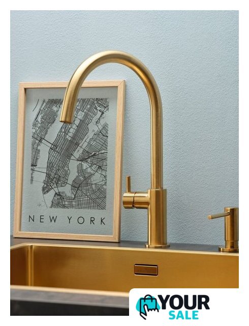 Кухонная мойка Reginox New York 50x40 (L) OKG Comfort Gold Flax R35160 - Изображение №4 — Интернет-магазин Your Sale