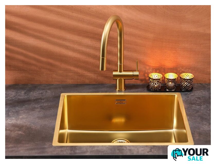 Кухонная мойка Reginox New York 50x40 (L) OKG Comfort Gold Flax R35160 - Изображение №7 — Интернет-магазин Your Sale