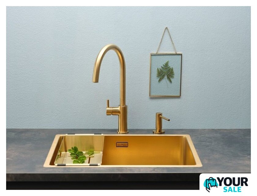 Кухонная мойка Reginox New York 50x40 (L) OKG Comfort Gold Flax R35160 - Изображение №3 — Интернет-магазин Your Sale