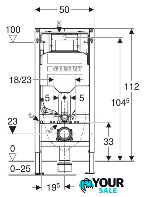 Инсталляция для унитаза Geberit Duofix Sigma 111.320.00.6 - Изображение №3 — Интернет-магазин Your Sale