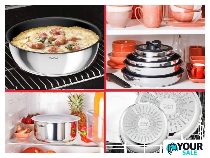 Набор сковород Tefal Ingenio Emotion L897SM74 - Изображение №3 — Интернет-магазин Your Sale