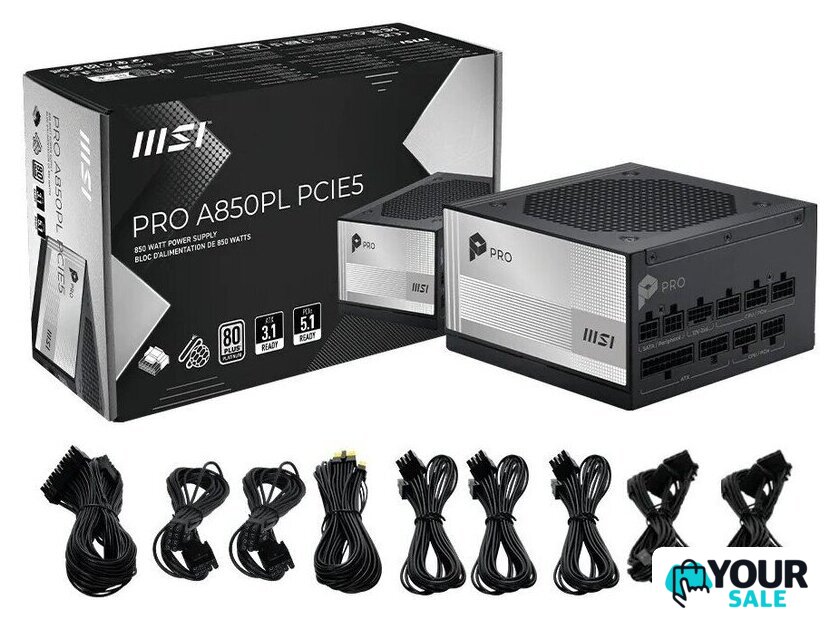 Блок питания MSI PRO A850PL PCIE5 - Изображение №5 — Интернет-магазин Your Sale