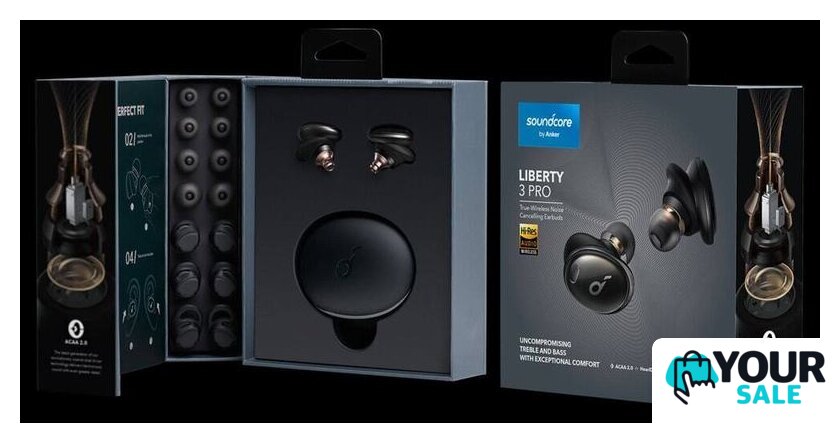 Наушники Anker SoundCore Liberty 3 Pro (черный) - Изображение №3 — Интернет-магазин Your Sale