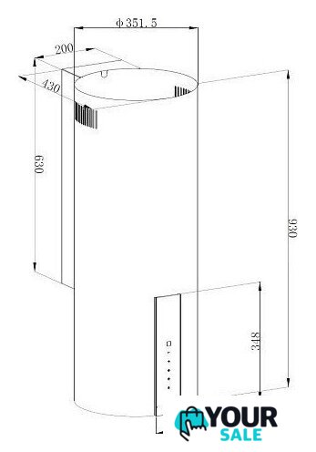 Кухонная вытяжка Korting KHC 35969 DN Cylinder - Изображение №2 — Интернет-магазин Your Sale