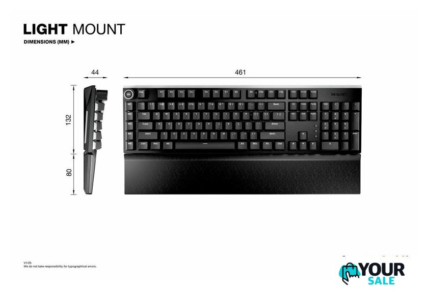 Клавиатура be quiet! Light Mount Silent Tactile BT004US - Изображение №9 — Интернет-магазин Your Sale