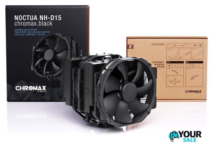 Кулер для процессора Noctua NH-D15 chromax.black - Изображение №4 — Интернет-магазин Your Sale