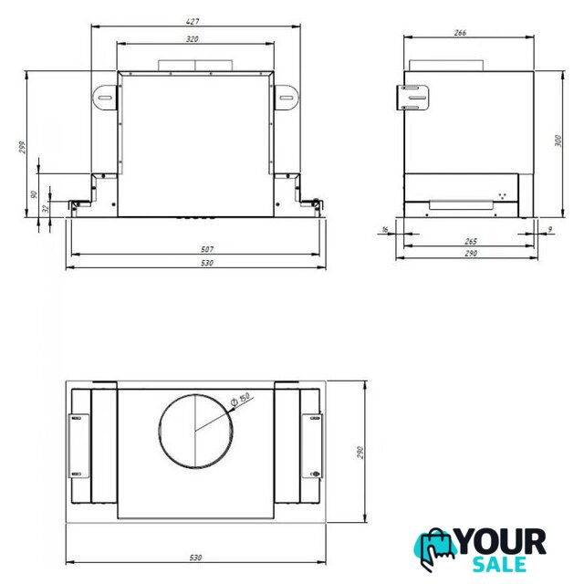 Кухонная вытяжка Akpo Neva Glass II 60 wk-12 (белый) - Изображение №14 — Интернет-магазин Your Sale