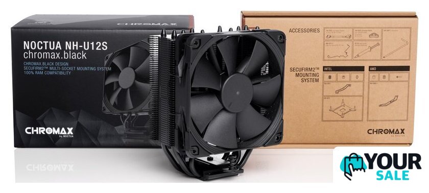 Кулер для процессора Noctua NH-U12S chromax.black - Изображение №4 — Интернет-магазин Your Sale