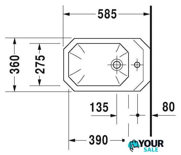 Биде Duravit 1930 Series [0266100000] - Изображение №3 — Интернет-магазин Your Sale