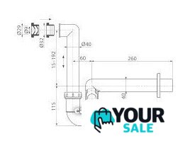 Сифон Alcaplast AKS2 - Изображение №2 — Интернет-магазин Your Sale