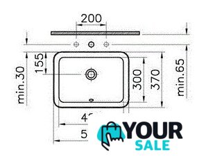 Умывальник Vitra S20 5474B003-0618 - Изображение №3 — Интернет-магазин Your Sale
